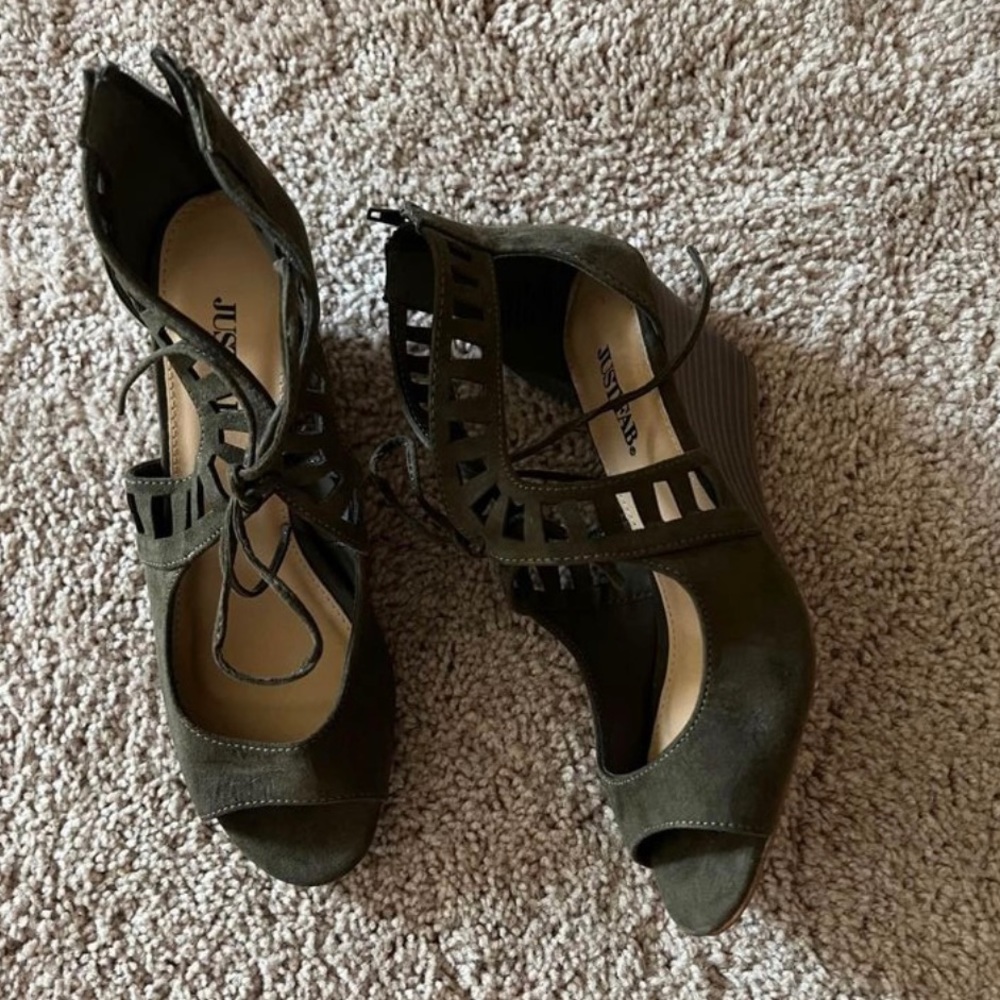 Army green wedges!